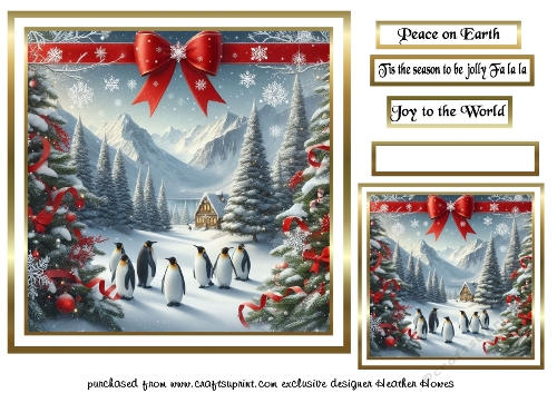 card fronts and tag/topper 22 penguins