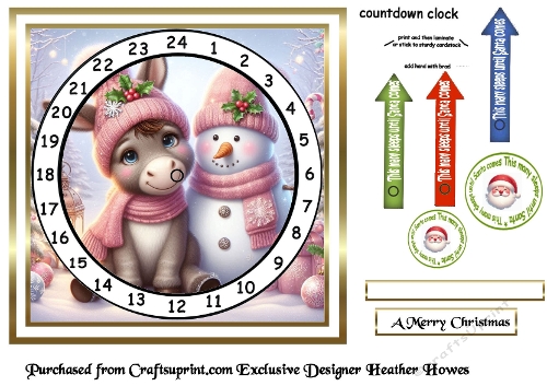 animal advent card 2 donkey