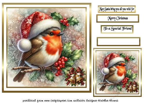 festive birds 9 robin