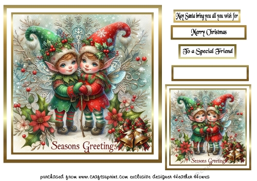 festive cards elves 2