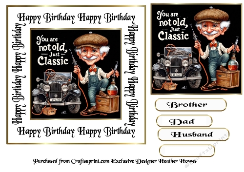 Male Birthday 3 car classic 2