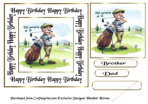 Male Birthday 7golf 70