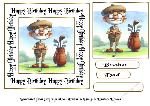 Male Birthday 8 golf