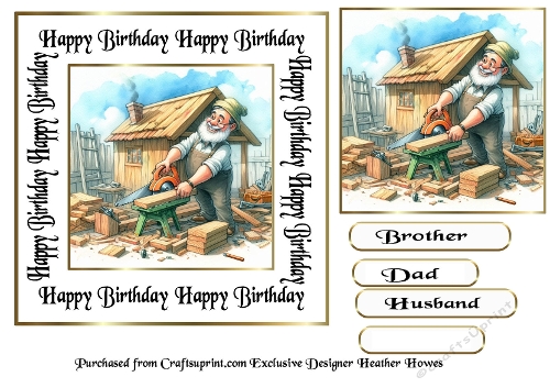 Male Birthday 10 woodwork