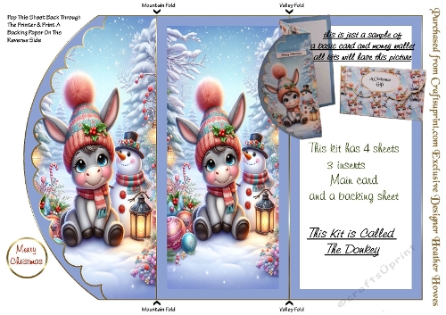 christmas trifold kit Donkey