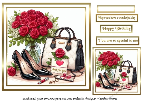 New handbags and roses