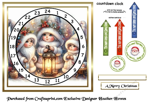 newest advent cards 3 golden gnomes