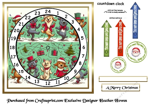 newest advent cards 7 dogs dancing