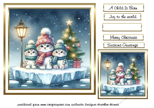 festive animals 4 snow leopards
