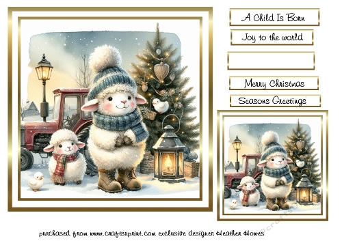 festive animals 3 sheep