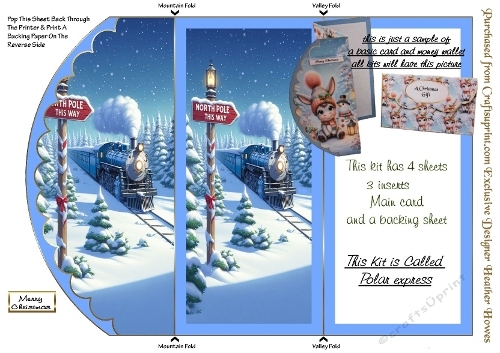 trifold polar express and money wallet