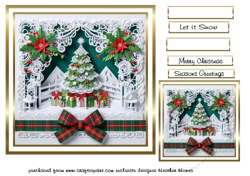 seasonal mix  Papercutting christmas tree 