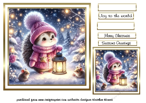 seasonal mix pink hedgehog