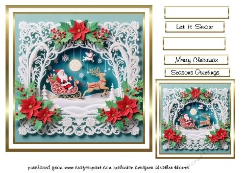 seasonal mix christmas santa1  papercut