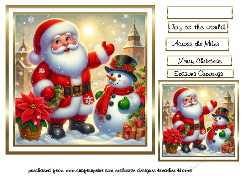 santa and  snowman 2