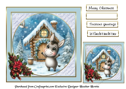 christmas characters 2 blue donkey