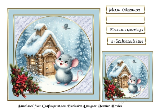 christmas characters 6  blue mouse 1