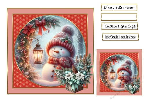 christmas characters snowman red 1
