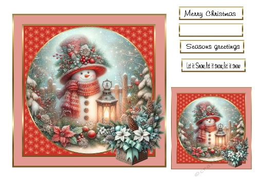 christmas characters snowman red 2