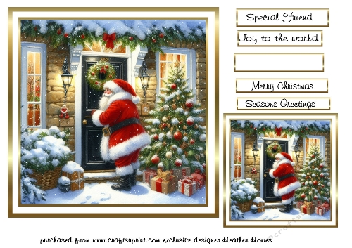 santas at the door