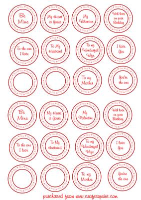 Round Sentiment Tags for Most Love Occasions