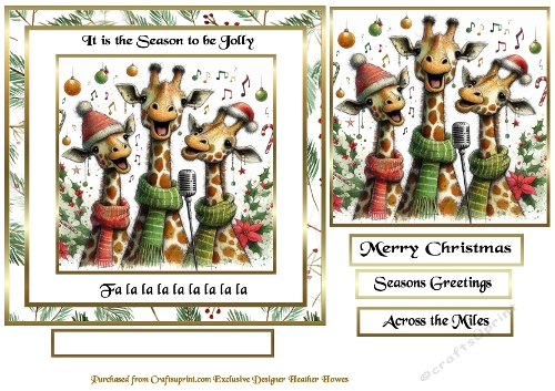 tis the season to be jolly singing giraffes