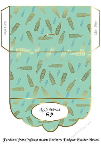 xmas money wallet gold beer bottles