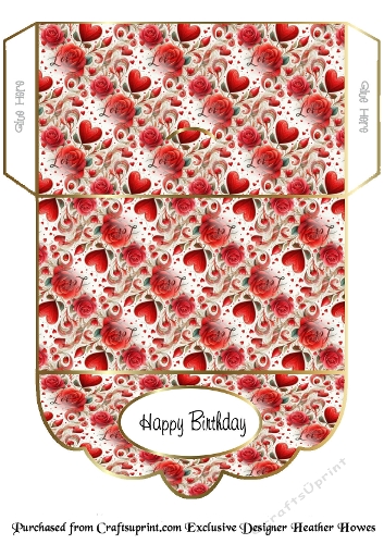 birthday money wallet red love