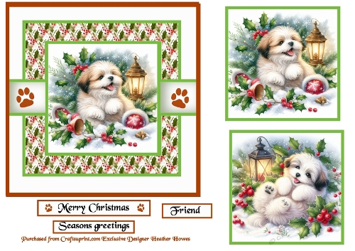 santa paws lhasa apso pup