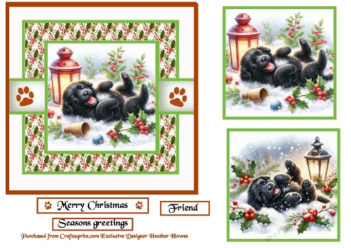 santa paws black lab pup