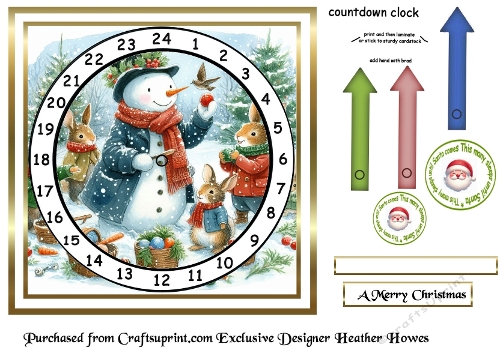 advent cards snow rabbits 3