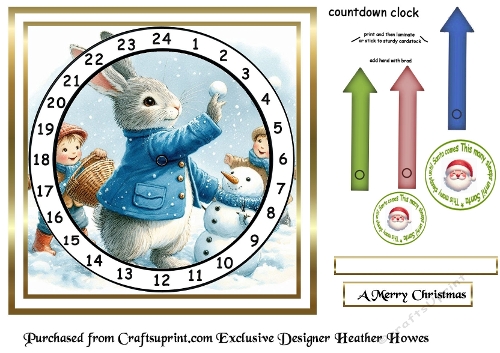 advent cards snow rabbits 4