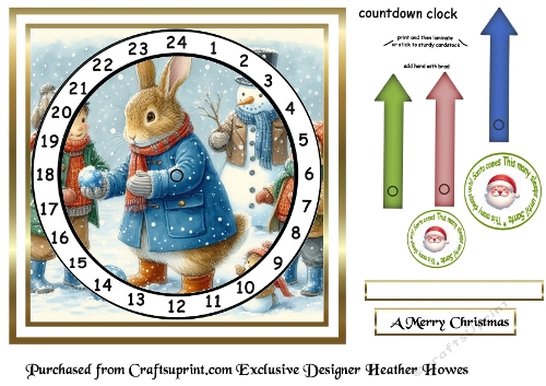 advent cards snow rabbits 5