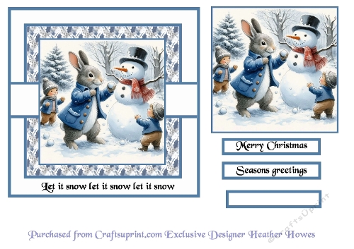 bunny snow fun