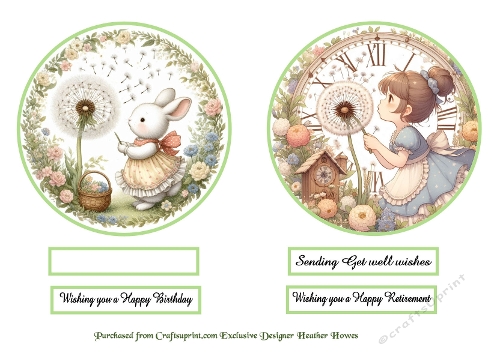 wishes toppers 6 rabbit wishes