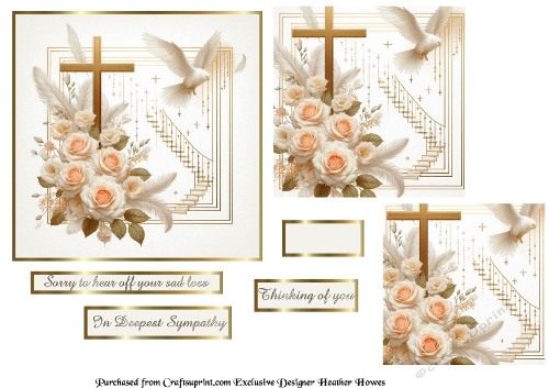 peach sympathy pyramid card front