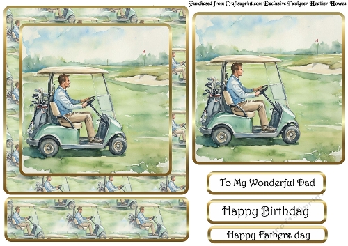 Male sports easel 2 golf