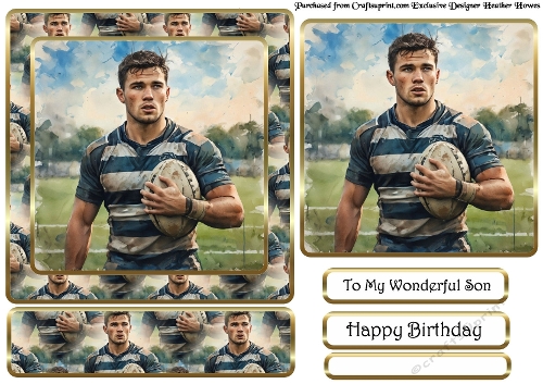 Male sports easel 7 rugby