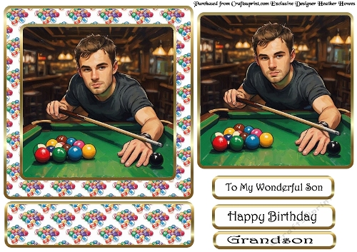 Male sports easel 8 young man pool