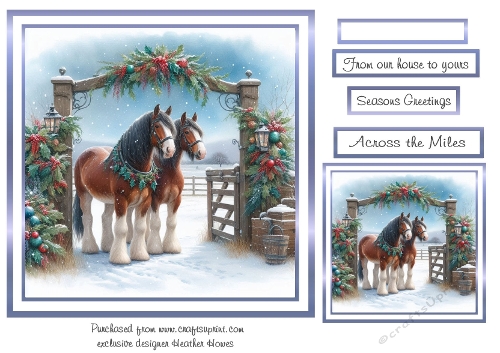 shire horses at christmas