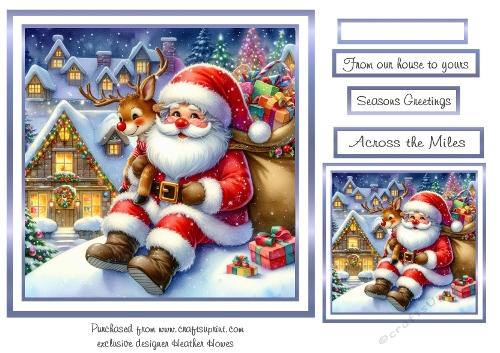 santa on a roof at christmas