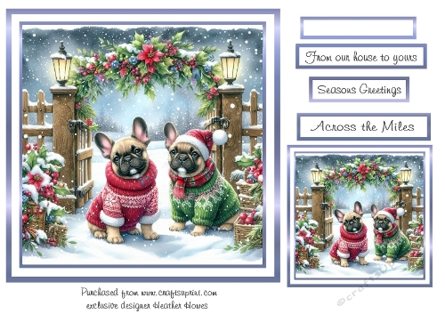 french bulldogs christmas