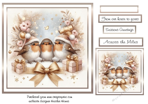 soft colours at christmas  robins