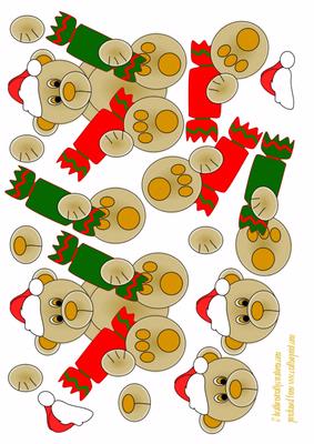 Cracker Velvet Bear Toppers