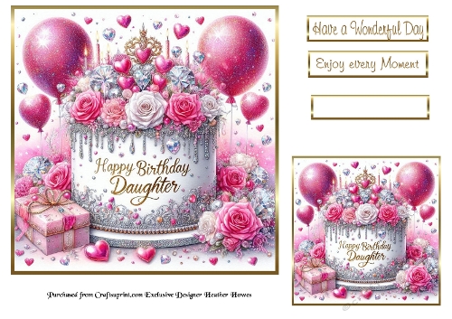 Pink Daughter birthday cake