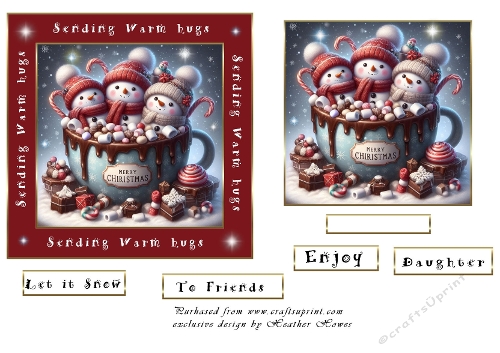 hot chocolate and snowmen