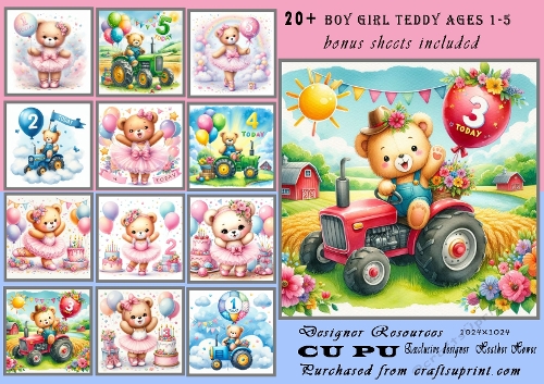 20+girl boy teddy birthdays 1-5