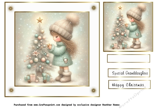 blonde girl and the christmas tree