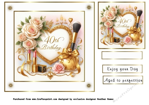 make up birthday with roses 40th