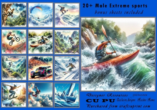 20+ Male themed extreme sports